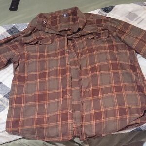 George Brown Plaid Casual Button Down Shirt